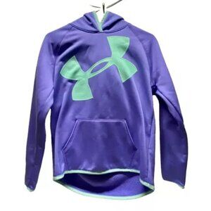 Under Armour Storm 1 Hoodie Teen Girl's YXL Cold Gear Loose Fit Drop Tail Purple